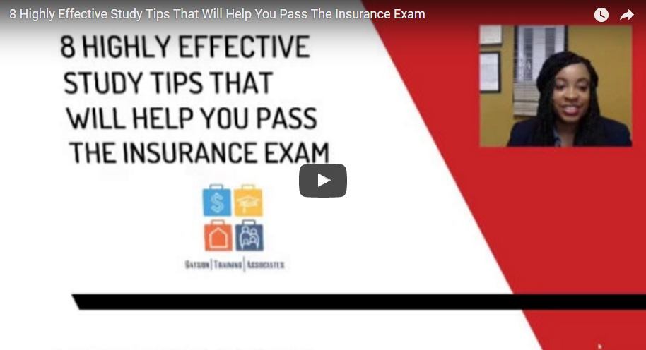 VIDEO: 8 Highly Effective Study Tips That Will Help You Pass The Insurance Exam